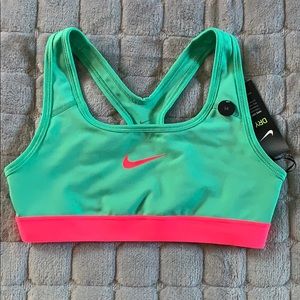 Nike Girls DRI-FIT Racerback Logo Sports Bra